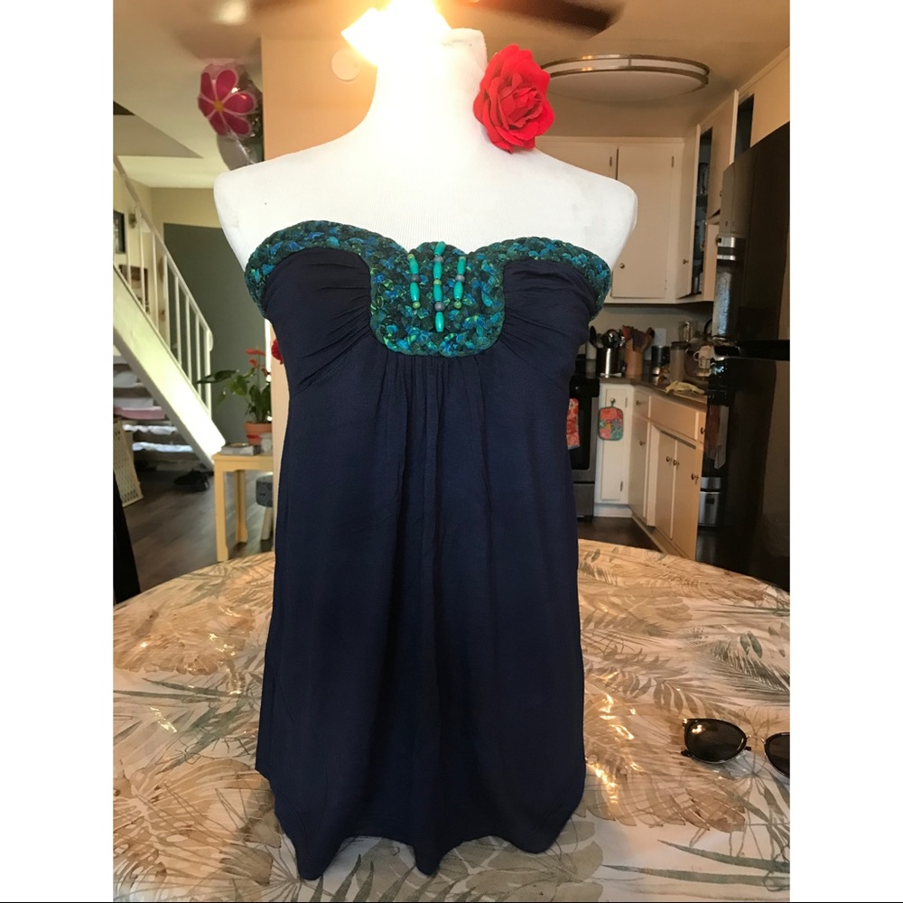 Navy Blue Tube Top